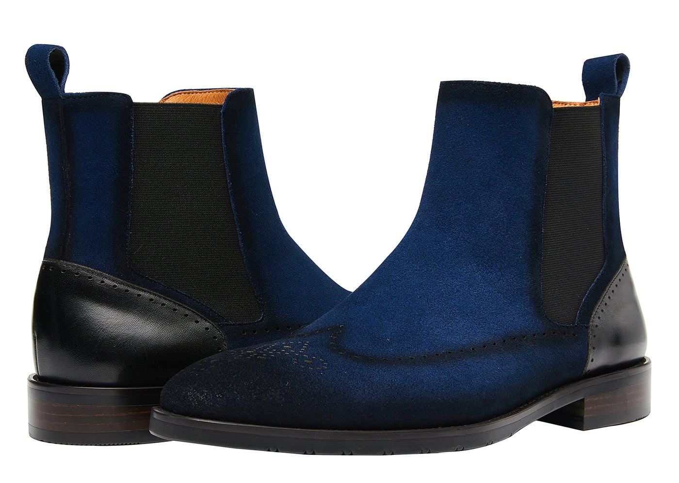 Santimon Men Classic Leather Chelsea Boots 