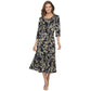 Nina Leonard Print Midi Dress 