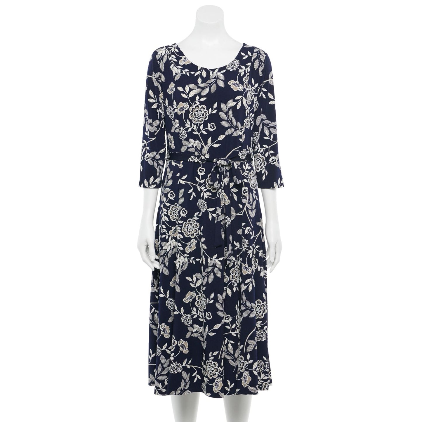 Nina Leonard Print Midi Dress 