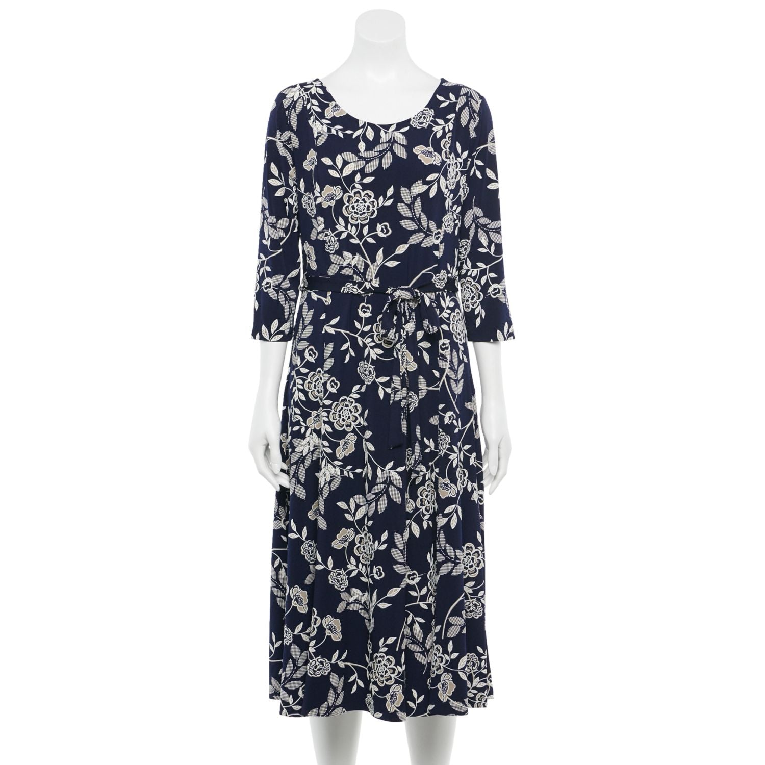 Nina Leonard Print Midi Dress 