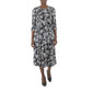 Nina Leonard Print Midi Dress 