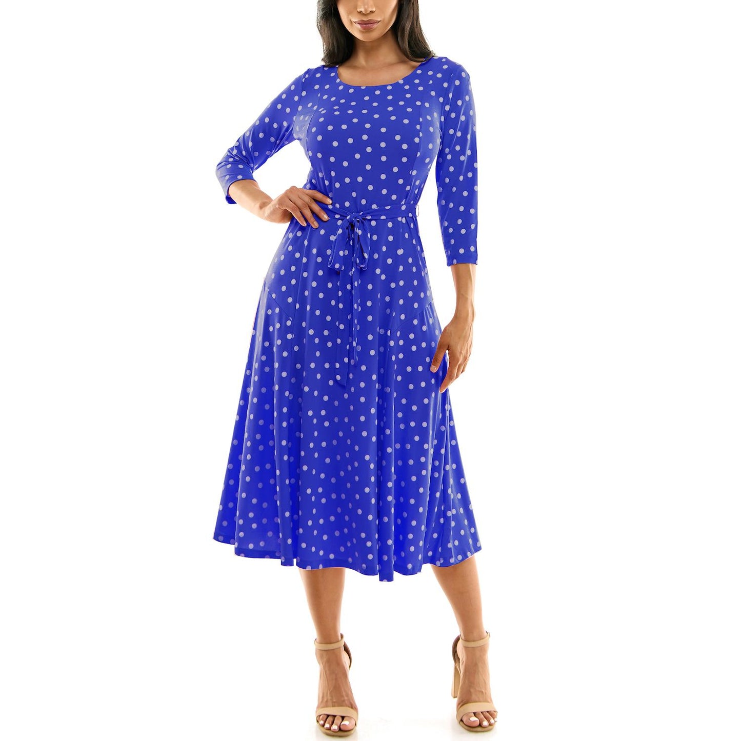 Nina Leonard Print Midi Dress 