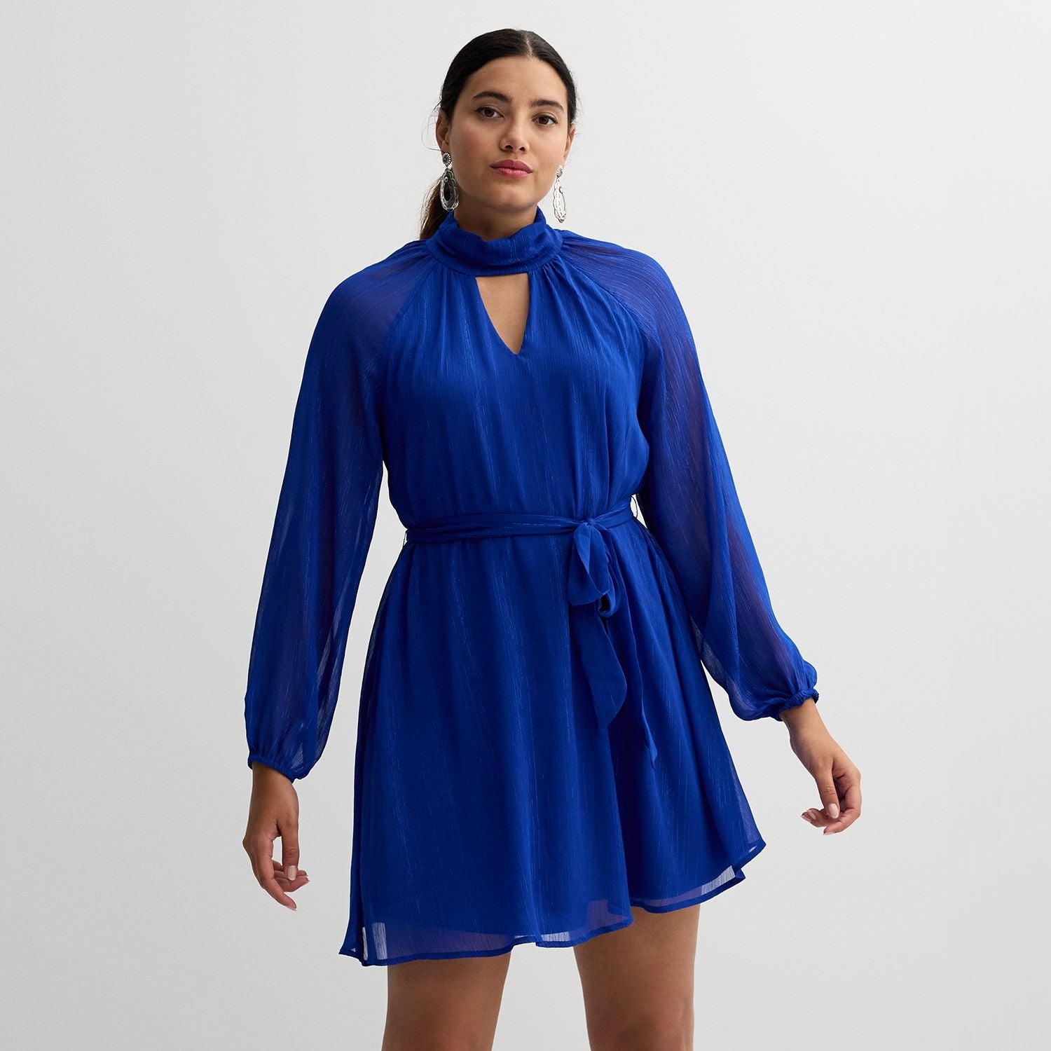 INTEMPO Long Sleeve Tiered Dress 