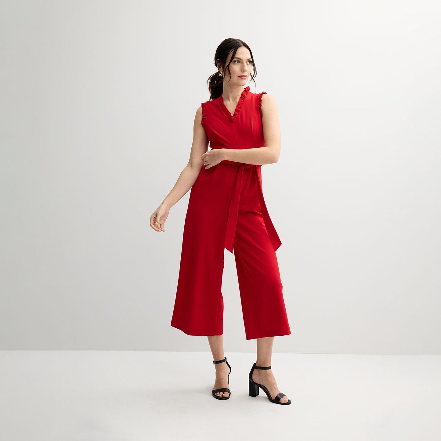 Andrew Marc Ruffle Jumpsuit 