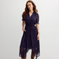 James Elbow Sleeve Bandana Hem Dress 